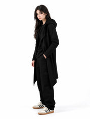 Black Longline Hoodie